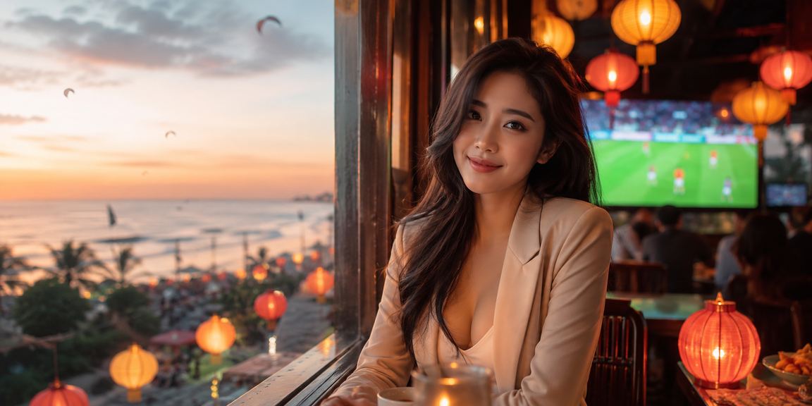 Người dùng xem bóng đá và đặt cược qua điện thoại tại Hội An